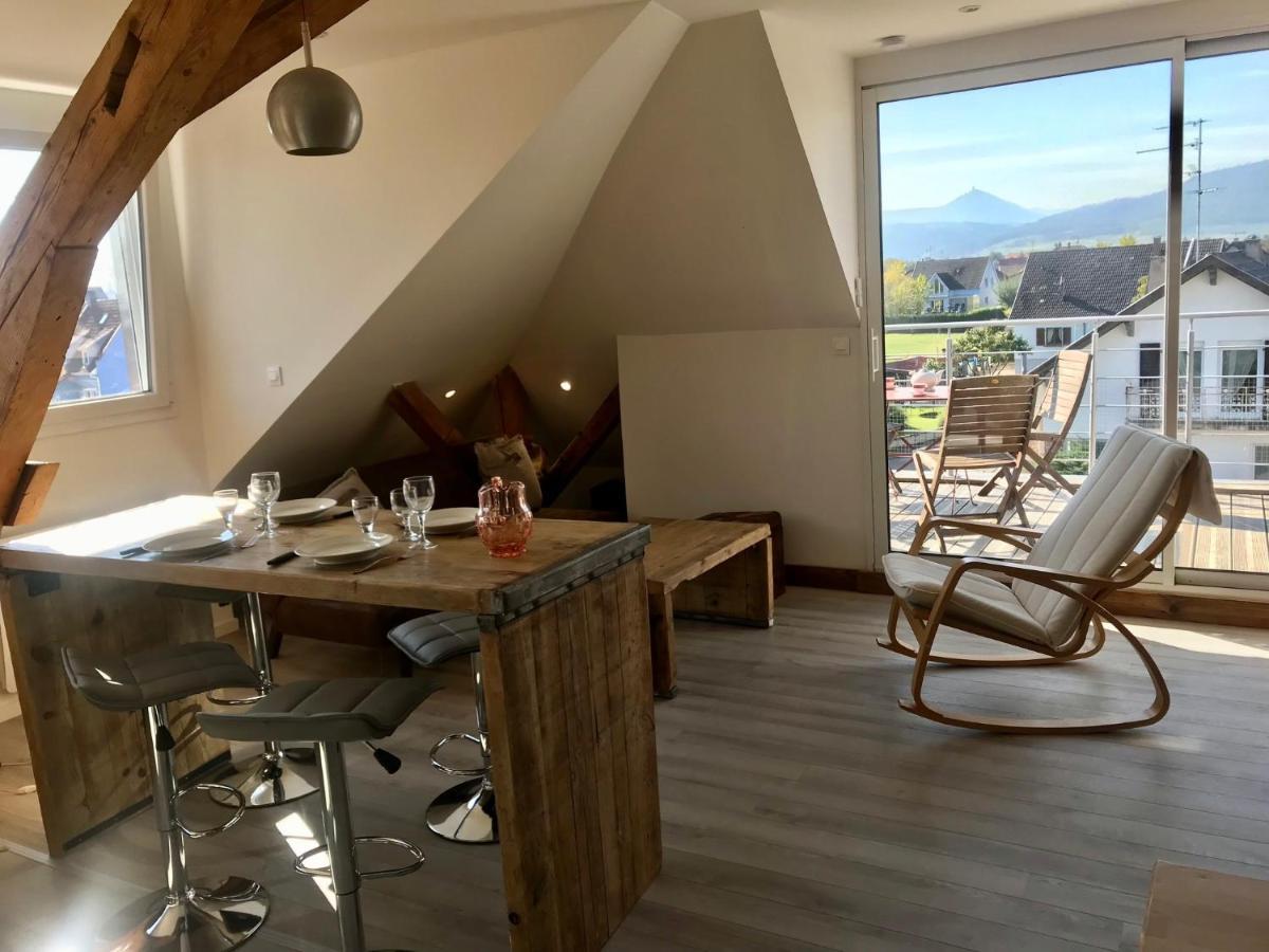 Appartement Chaleureux Et Lumineux Avec Vue ! Au Centre Alsace Selestat Luaran gambar