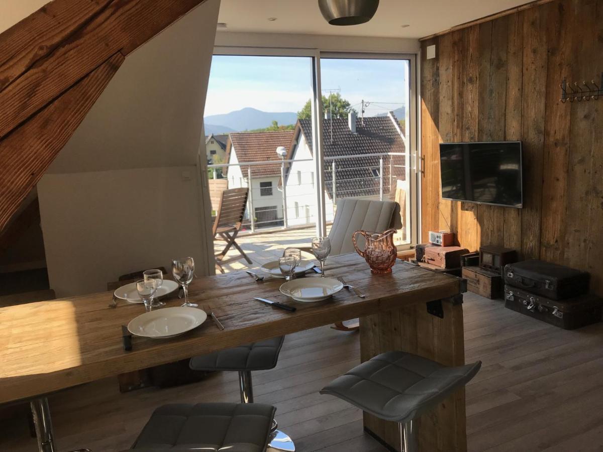 Appartement Chaleureux Et Lumineux Avec Vue ! Au Centre Alsace Selestat Luaran gambar